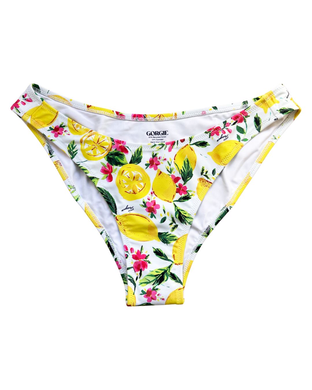 Bikini Bottom White Lemon Print