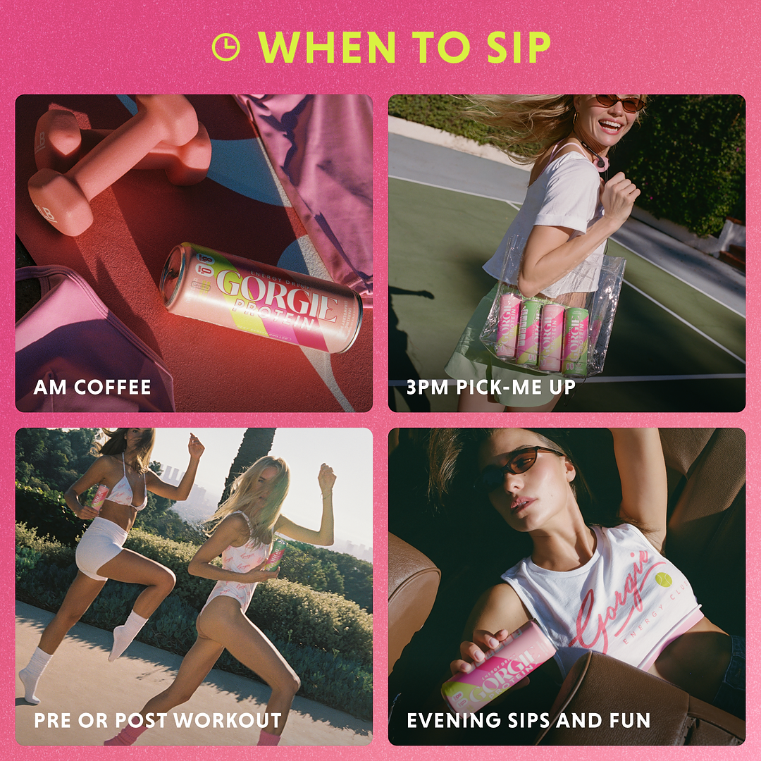 GORGIE Protein Energy Drink - Strawberry Pop